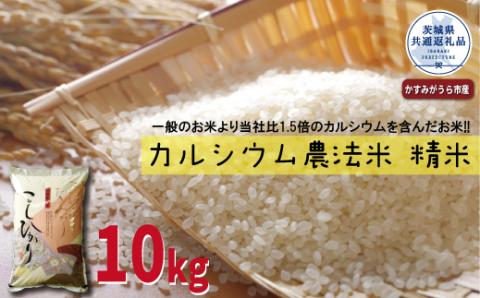 カルシウム農法米　精米10kg（茨城県共通返礼品・かすみがうら市産）
