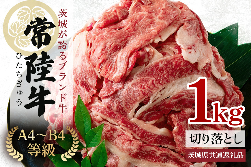 常陸牛 切り落とし 約1Kg 茨城県共通返礼品 ロース 黒毛和牛 最高級ブランド 常陸牛 お中元 牛肉 上品な脂の甘さ すき焼き 万能スライス 牛丼 肉ギフト 焼肉 肩ロース スライス 霜降り ブランド牛 国産牛 しゃぶしゃぶ 冷凍 薄切り 茨城