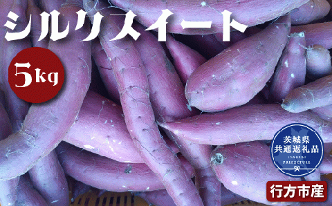 さつまいも シルクスイート 5kg なめらか食感 甘い 焼き芋 ねっとり しっとり 甘みが強い スイーツ 料理 てんぷら スイートポテト お菓子作り 茨城県共通返礼品・行方市産