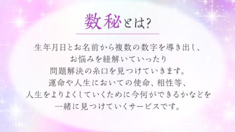 ≪チケット≫数秘１Day講座＊1名 [CT050ci]