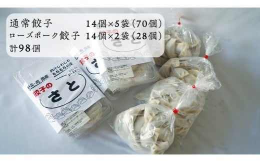 手作り！ 冷凍 餃子 セット ( 通常餃子・ローズポーク餃子 ) 国産豚肉 国産野菜 肉 お肉 豚肉 中華 冷凍 詰め合わせ セット [CQ001ci]