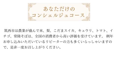 筑西市厳選！ とっておきのお礼の品  あなただけの コンシェルジュ 150万円 コース オーダーメイド サービス [ZZ022ci]