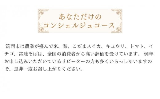 筑西市厳選！ とっておきのお礼の品  あなただけの コンシェルジュ 50万円 コース オーダーメイド サービス [ZZ020ci]