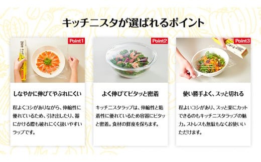 キッチニスタラップ 定番セット （ 20本入り ） ラップ 食品ラップ セット 50ｍ キッチン 台所用品 日用品 キッチニスタ 消耗品 キッチン用品 [DO002ci]