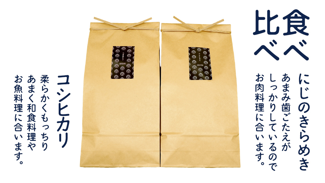 コシヒカリ 精米 5kg ＆ にじのきらめき 精米 5kg  令和7年産 米 お米 コメ 白米 茨城県 新生活 応援 [EX009ci]
