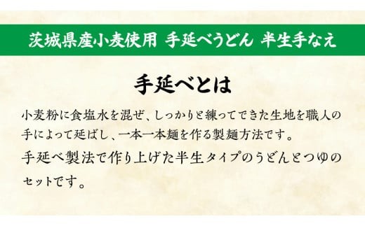 手延べうどん 半生手なえ 2袋 ( 4人前 ) スープ付き 麺 めん 半生 [BE008ci]