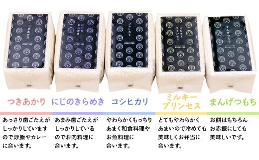 食べくらべ　精米5種　真空 450g ( 3合 ) × 2袋 × 5種類 令和7年産 米 お米 コメ 茨城県 新生活 応援 コシヒカリ ミルキープリンセス にじのきらめき つきあかり まんげつもち 餅米 食べ比べ　 [EX002ci]