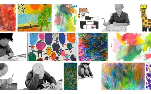 アート シャツ 【Mサイズ】  シャツ 洋服 障がい者アート 総柄 ファッション 征峯会 [AU027ci] Mサイズ