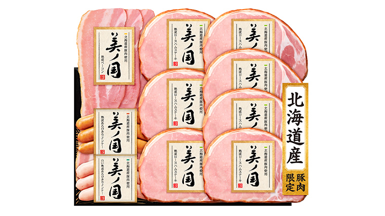 日本ハム 美ノ国 ギフトセットC 肉 にく 贈答 ギフト 詰め合わせ ハム 生ハム ロース ステーキ ベーコン あらびき ソーセージ ウィンナー [AA077ci]