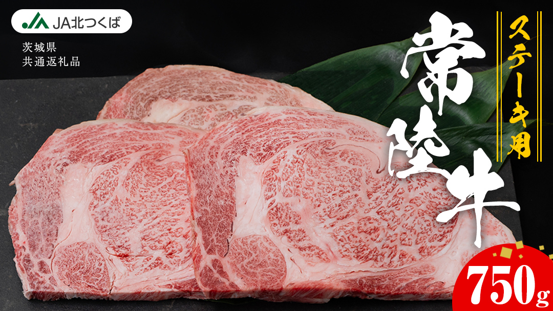 【 JA北つくば 】 常陸牛 ロース ステーキ用 750g ( 250g × 3枚 ) ブランド牛 銘柄牛 A5 A4 牛肉 牛 和牛 お肉 にく ステーキ 焼肉 バーベキュー ギフト 贈答 贈り物 茨城県共通返礼品 [AE039ci]