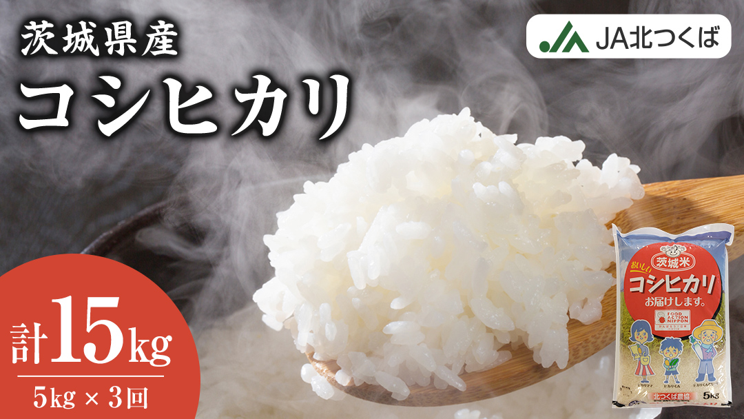 【 定期便 3ヶ月 】 JA北つくば 茨城県産 コシヒカリ 5kg 令和6年産 農協 JA 米 お米 白米 コメ こしひかり 茨城県 精米 新生活 応援 [AE047ci]