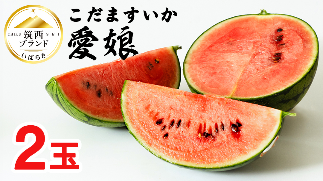 こだますいか 「 愛娘 」 2玉 2026年産 先行予約 筑西ブランド こだまスイカ 小玉スイカ すいか スイカ フルーツ 果物 [AF079ci]