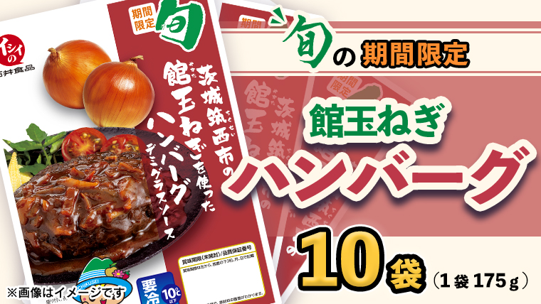【 期間限定 】 館玉ねぎ ハンバーグ ( デミグラスソース ) 10袋セット 無添加調理 肉 お肉 玉ねぎ 鶏肉 デミグラス ソース レンチン レンジ 温めるだけ 小分け [BW066ci]