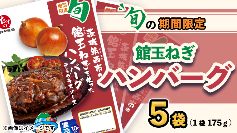 【 期間限定 】 館玉ねぎ ハンバーグ ( デミグラスソース ) 5袋セット 無添加調理 肉 お肉 玉ねぎ 鶏肉 デミグラス ソース レンチン レンジ 温めるだけ 小分け [BW080ci]