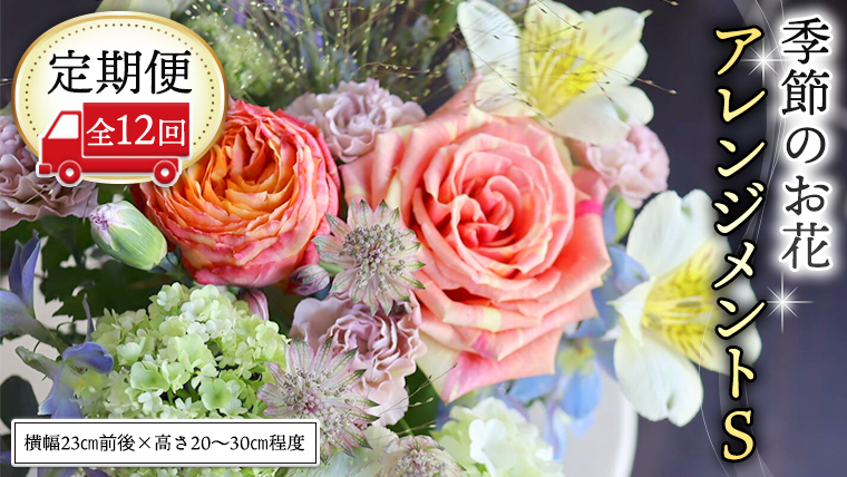 ≪定期便≫季節のお花アレンジメントS＊12回 アレンジメント 生花 [CT018ci]
