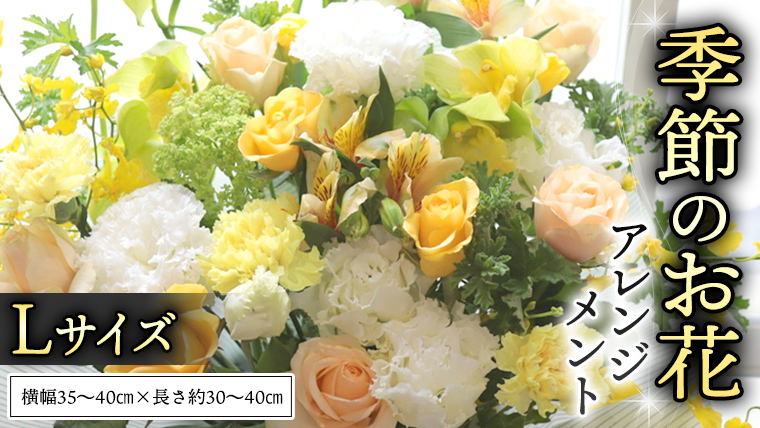季節の お花 の アレンジメント L ギフト プレゼント 花 お祝い 贈答 記念日 フラワー  [CT141ci]