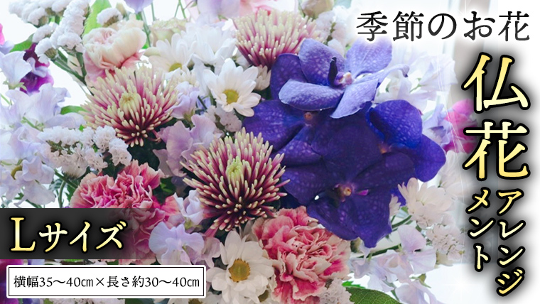 季節の お花 の 仏花 アレンジメント L ギフト プレゼント 花 お祝い 贈答 記念日 フラワー  [CT145ci]