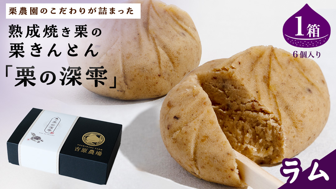 栗きんとん 「 栗の深雫 」 ラム 1箱　 ～くりのしずく～ 6個 完熟 栗 くり クリ 和菓子 おかし お菓子 贈り物 ギフト 果物 フルーツ 秋 冬 [CX027ci]