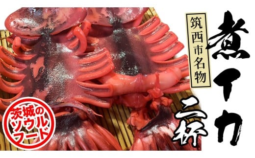 筑西市名物 煮イカ（二杯） いか 筑西 茨城 ソウルフード ご当地グルメ 名物 海鮮 魚介 冷凍 ［BW089ci］