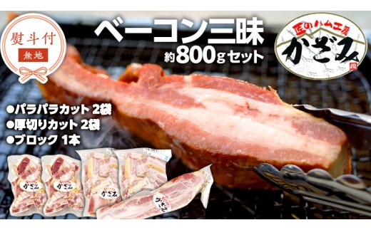 【 熨斗付き 】 ～ 匠のハム工房 ～ 燻製職人 ！ 風實 熟成 ベーコン 三昧 ギフト 贈答 詰め合わせ 小分け 冷凍 豚肉 燻製 豚バラ ベーコン ブロック 厚切り 豚 かざみ [AJ004ci] 熨斗付き