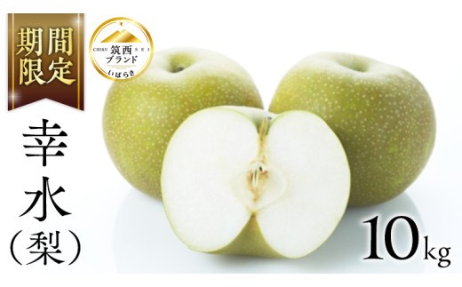 【 JA 北つくば 】 筑西ブランド 認証品 幸水 10kg 2026年産 先行予約 梨 果物 フルーツ なし ナシ 幸水梨 くだもの デザート 茨城 [AE009ci]