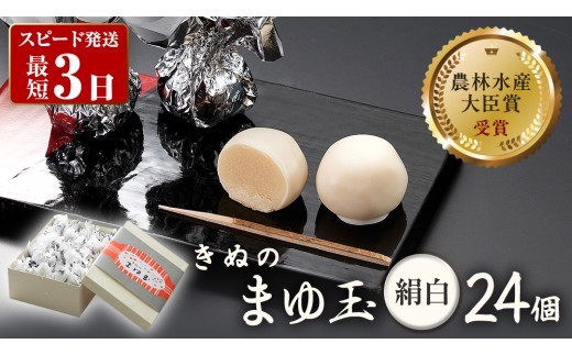 スピード発送!! きぬのまゆ玉 24個 ( 絹白 ) チョコ チョコレート ホワイトチョコ 和菓子 おかし お菓子 スピード発送 スピード配送 [AO011ci] 24個入：通常（熨斗不要）