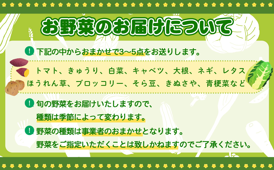 【坂東市産】季節のお野菜詰め合わせ