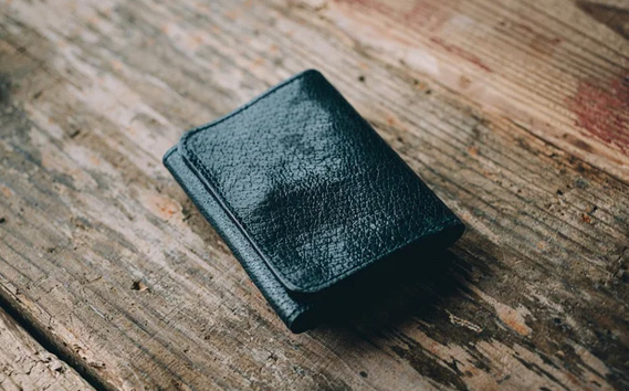 【ピッグレザー】コンパクトウォレット（ネイビー）