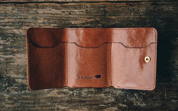 【ピッグレザー】コンパクトウォレット（ブラウン）