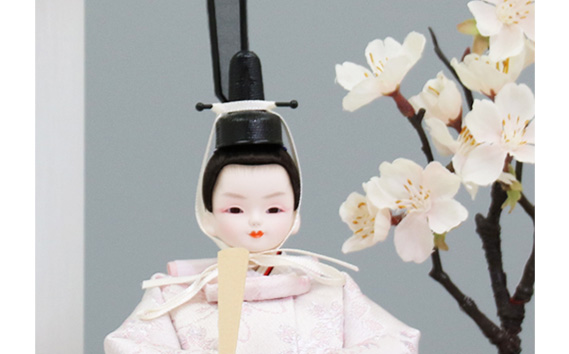 ピーカブーひな人形　春小町ウッドドームケース