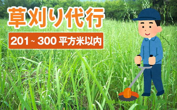 草刈り代行サービス（201～300平方メートル以内）