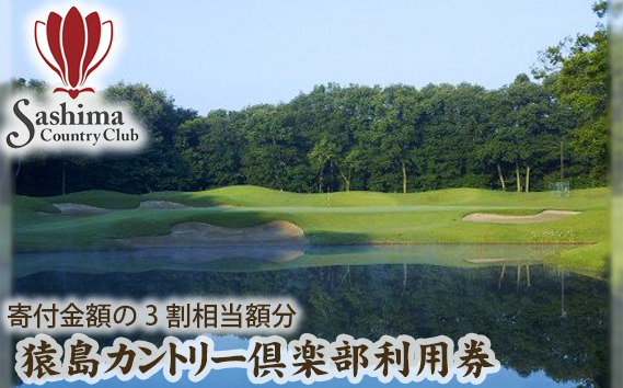 猿島カントリー倶楽部利用券9000円