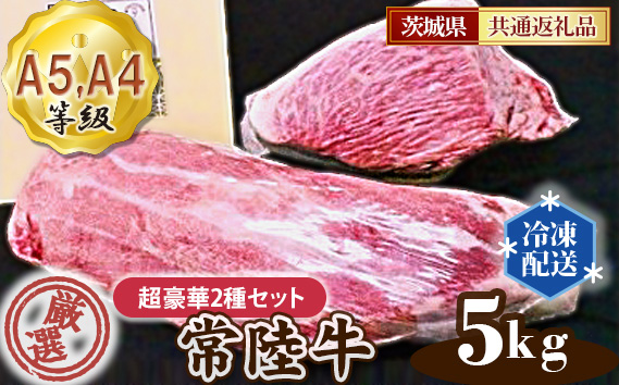 常陸牛 厳選！超豪華2種セット約5kg（A5・A4等級）＜茨城県共通返礼品＞