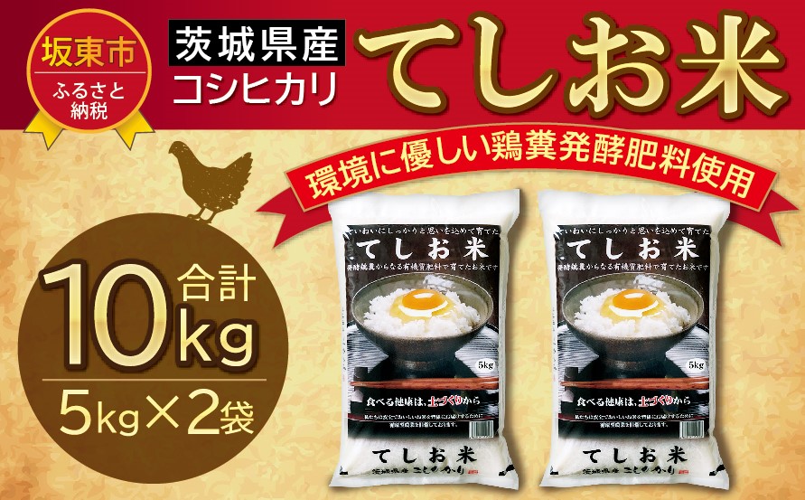 【新米】令和5年度産！たまご屋さんのこだわり米「てしお米」10kg（5kg×2）
