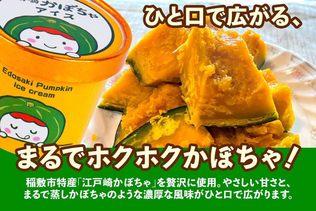 江戸崎かぼちゃを使った「かぼちゃジェラート」6個セット｜稲敷市特産 特産 江戸崎かぼちゃ ジェラート かぼちゃスイーツ 濃厚アイス かぼちゃ ひんやりデザート ギフト [1663]