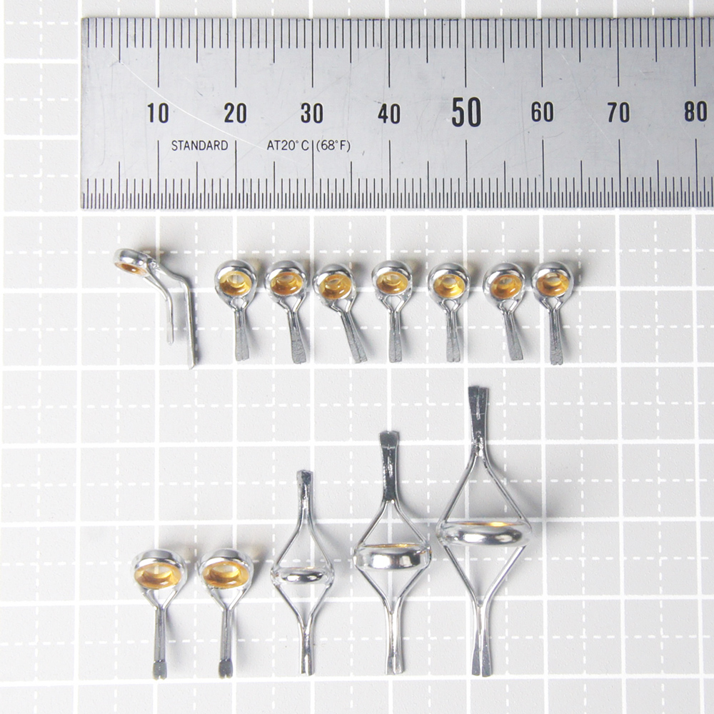 船小物セット クリスタルアンバー｜ハンドメイド 釣具 竿 ガイド [1752]