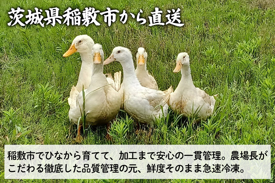 合鴨【常陸鴨】もも肉 1kg (冷凍) 茨城県稲敷市産｜国産 ブランド 鴨肉 合鴨 鴨 料理 鳥肉 かも肉 国産合鴨 [1808]