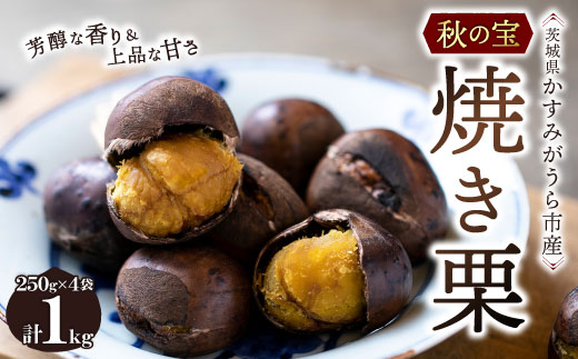 かすみがうら市産　焼き栗　250g×4袋　(冷凍)【配送不可地域：離島】