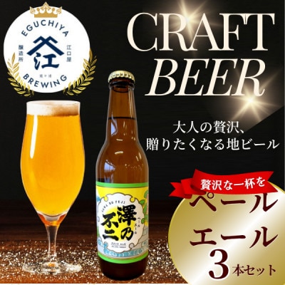 クラフトビール　『澤乃不二』(ペールエール) 3本セット【配送不可地域：離島】