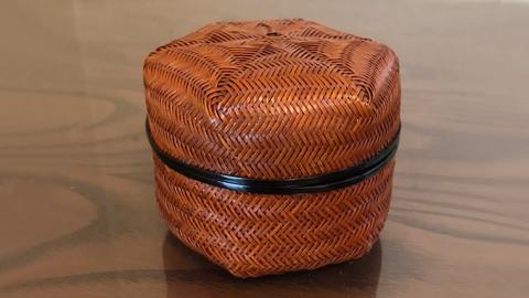 【限定1品】 竹工芸品 平棗 工芸品 竹製品 限定 [BF001sa]