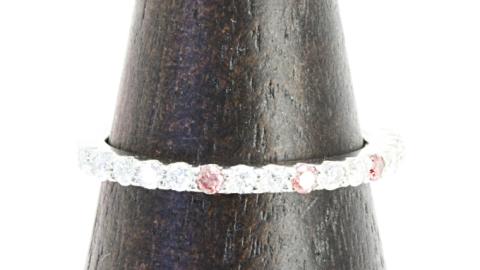 ピンクダイヤ の ハーフエタニティ 0.44ct リング ダイヤモンド リング ジュエリー アクセサリー レディース ギフト プレゼント 贈り物 [AH098sa]