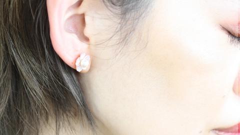 ピンクシェルの桜のピアス ピアス アクセサリー ジュエリー ジュエリーマーノ 桜川市[AH011sa]