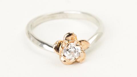 万葉桜より「蔵王」 ダイヤモンド リング プラチナ ダイヤ K18 金 指輪 ギフト 記念 贈り物 贈答用 アクセサリー ジュエリー ジュエリーマーノ 桜川市 [AH063sa]