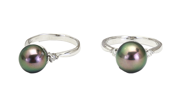 黒蝶真珠 9.0-9.5mm プラチナ 950製 ダイヤモンド リング フォーマル 冠婚葬祭 結婚式 真珠 ペンダント ネックレス ジュエリー ギフト 記念 贈り物 贈答 プレゼント [AH138sa]