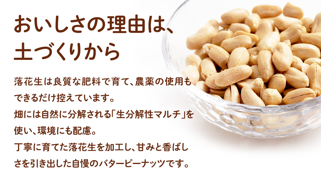 【 簡易包装 ・ ポスト投函 】マーガリン不使用 バターピー 合計260g (130g×2袋) ご自宅用 ピーナッツ 落花生 おつまみ おやつ お菓子 ナッツ [BB009sa]	