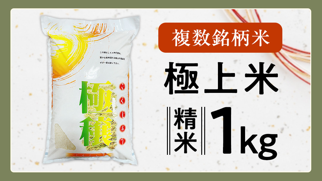 【 令和7年産 】 極上ふるさと米 精米 1kg (茨城県共通返礼品 かすみがうら市) スピード 最短 7日 すぐ届く すぐ発送 スピード発送 早い 新米 米 ごはん もっちり 甘い コメ お米 白米 コシヒカリ こしひかり あきたこまち にじのきらめき ミルキークイーン オールインワン米 [EX030sa]	