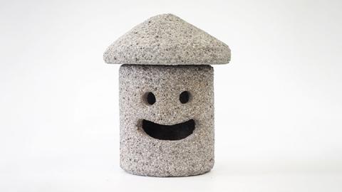 石のキャンドルポット「いしおさん」 キャンドルホルダー キャンドルポット キャンドル インテリア  [AE002sa]