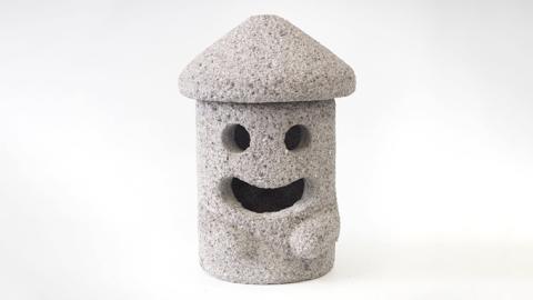 石のキャンドルポット「いしおさん」手付 キャンドルホルダー キャンドルポット キャンドル インテリア [AE003sa]