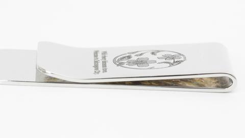 桜の家紋「表櫻枝丸」の マネークリップ クリップ ギフト ラッピング 贈り物 記念品 贈答用 プレゼント 桜川市 [AH076sa]