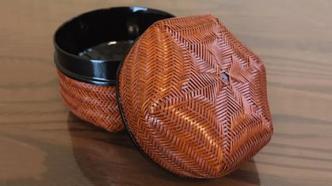 【限定1品】 竹工芸品 平棗 工芸品 竹製品 限定 [BF001sa]